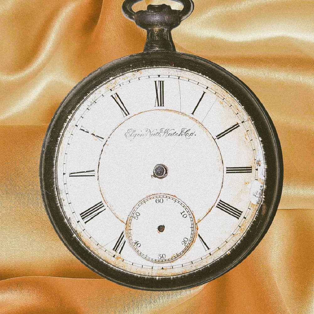 Vintage Black and White Wall Clock